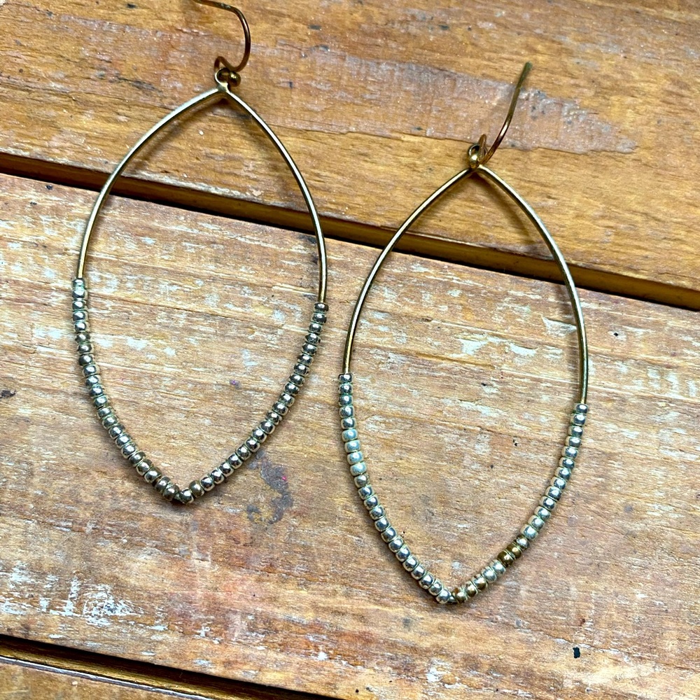 Gold hoops. Mixed Metals.